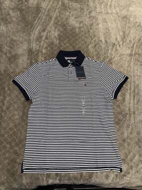 Tommy Hilfiger Men's 1985 Collection Classic Fit Striped Polo Shirt